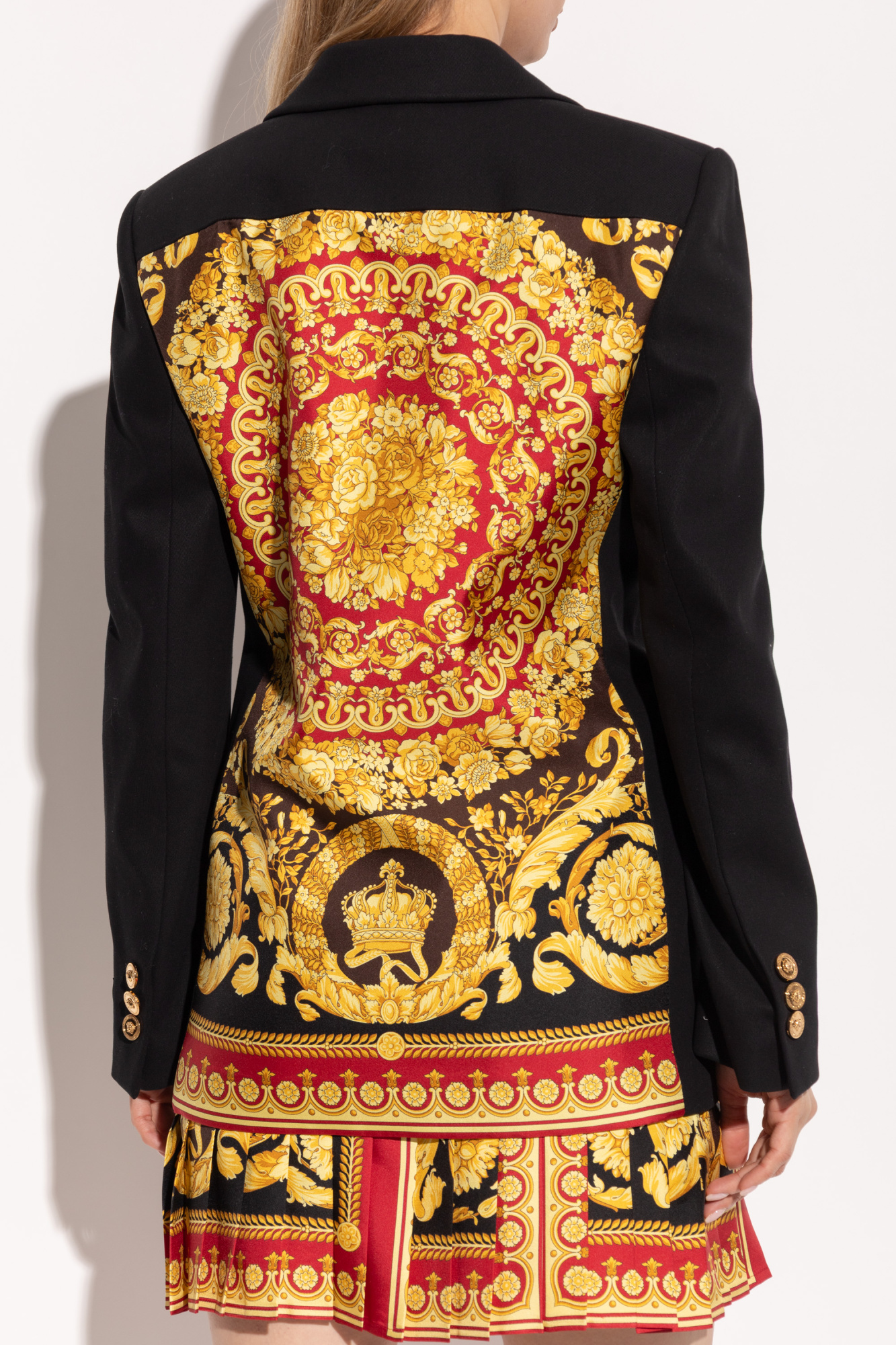 Czarny Marynarka z łączonych materiałów Versace - Vitkac Polska